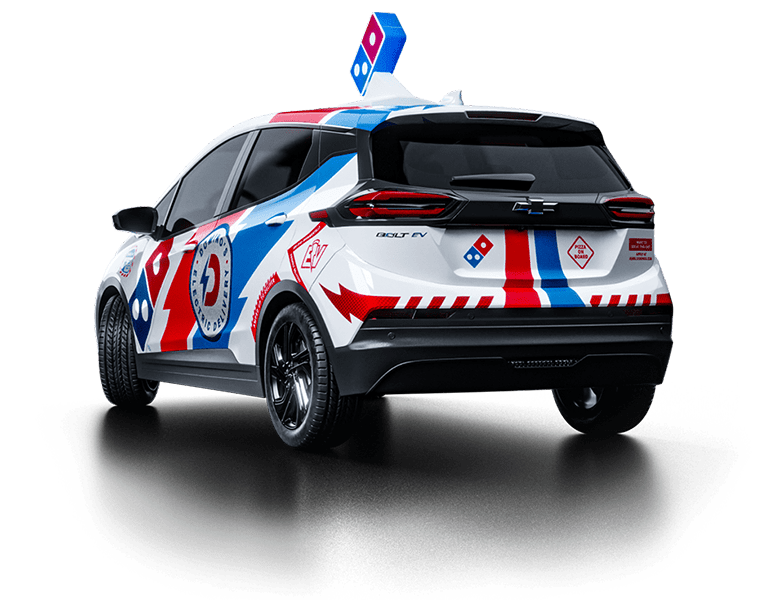 Decorative image of Domino's delivery vehicle