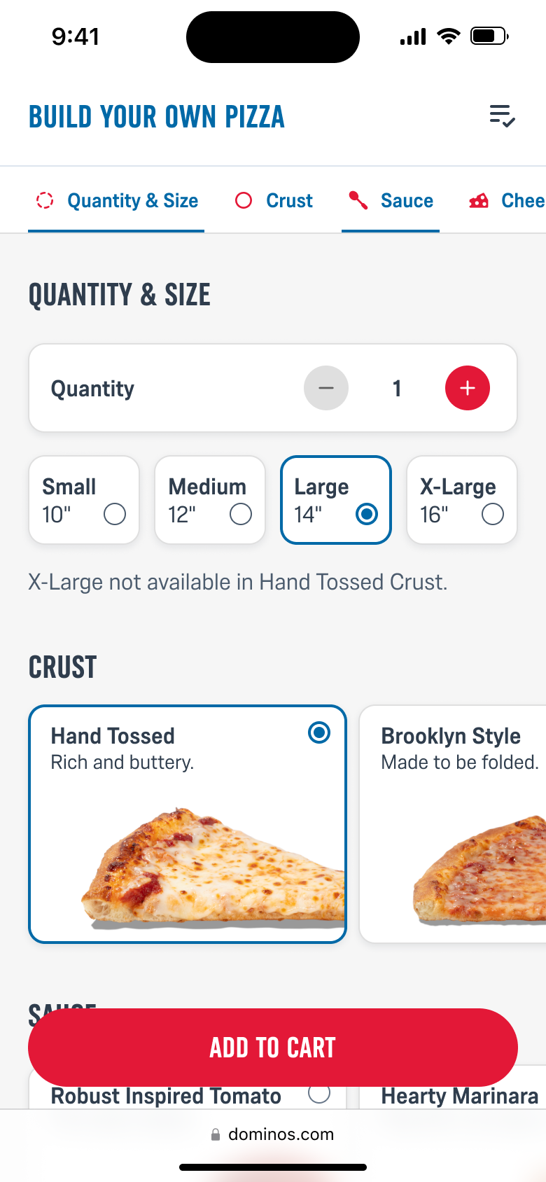 New Domino's design